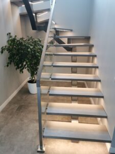 Fabrication and installation of metal steps