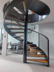 Manufacturing and installation of metal staircase